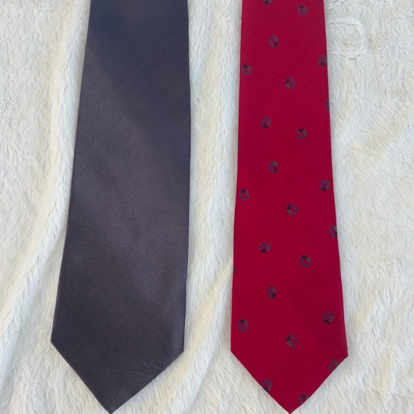 EUC- Lot of 2 Boston Traders Men's Neck Ties Diamond Vintage - Picture 1 of 8